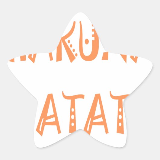 Sticker Étoile Hakuna Matata - Art Tribal Africain (Devant)