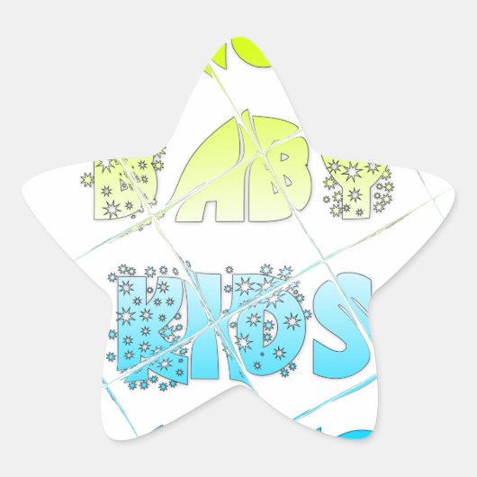 Sticker Étoile Hakuna Matata Bébé Enfants Joyeuses Couleurs Art I (Devant)