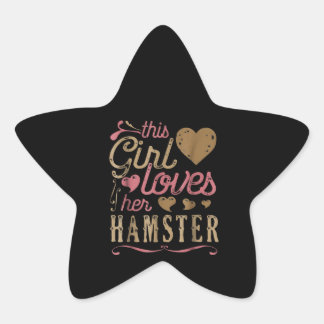 Sticker Étoile Hamster Mignonne Pour Cette Fille Amateurs