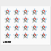 Sticker Étoile Happy Howliday ACD (Feuille)