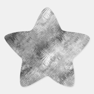 Sticker Étoile Hématite Gris Scribblé Texture
