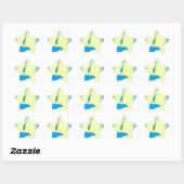 Sticker Étoile héron bleu (Feuille)