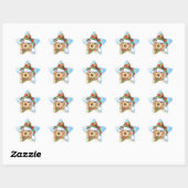 Sticker Étoile Heureux Cocker Spaniel Howliday (Feuille)