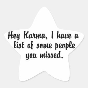 Sticker Étoile Hey Karma...