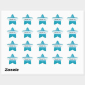 Sticker Étoile Hiéroglyphes égyptiens anciens Merci bleu (Feuille)