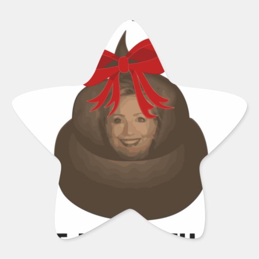 Sticker Étoile Hillary Poop (Devant)