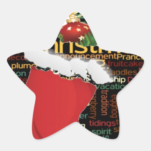 Sticker Étoile HoHo ! Merry Christmas TOXITS et Happy New Year (Devant)