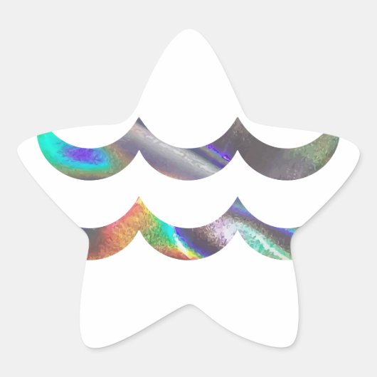 Sticker Étoile hologramme Aquarius (Devant)