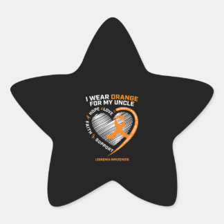 Sticker Étoile Hommes Leucémie Cadeaux de sensibilisation Oncle F