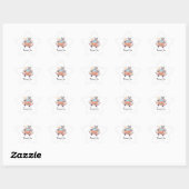 Sticker Étoile hurler avec Joy Cute Grey Wolf (Feuille)