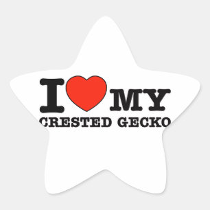 Sticker Étoile I Love Crested gecko