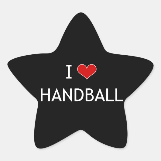 Sticker Étoile I Love Handball (Devant)