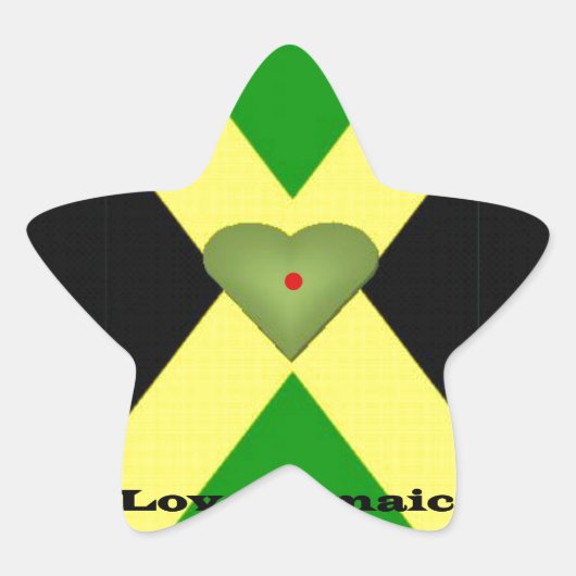 Sticker Étoile I Love Jamaica Have a Nice Day and a Better Night (Devant)