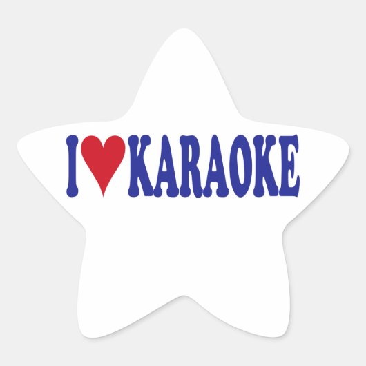 Sticker Étoile I Love Karaoke (Devant)