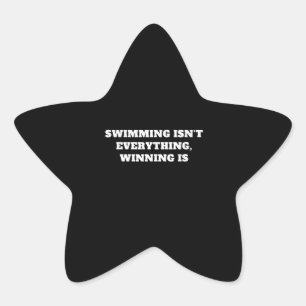 Sticker Étoile I Love To Swim Art Design Swimming Devis Idée cade