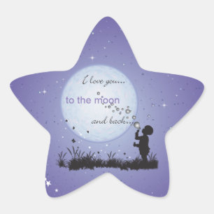 Sticker Étoile I Love You to the Moon and Back-Unique Toxits