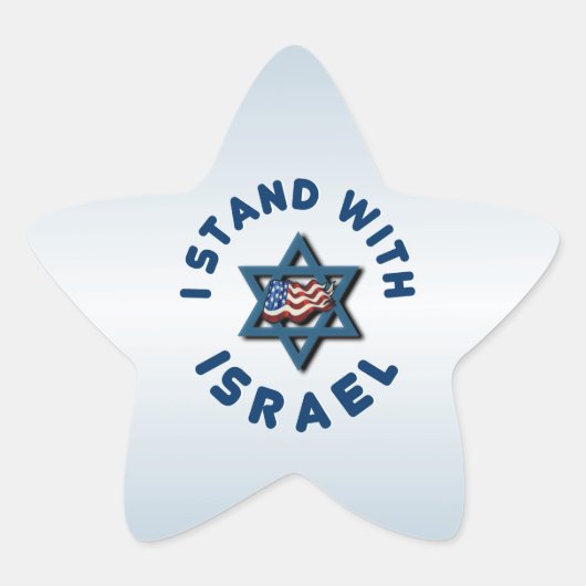 Sticker Étoile I Stand with Israel (Devant)