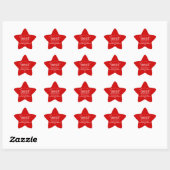 Sticker Étoile Icônes de typographie de Noël Santa (Feuille)