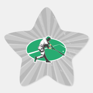 Sticker Étoile illustration vectorielle d'un frappeur de baseball