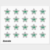 Sticker Étoile illustration vectorielle d'un frappeur de baseball (Feuille)