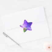 Sticker Étoile image de l'espace Galaxy violet et vert Nebula. (Enveloppe)