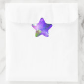 Sticker Étoile image de l'espace Galaxy violet et vert Nebula. (Sac)