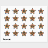 Sticker Étoile Impression d'art Abstrait Giraffe (Feuille)
