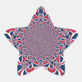 Sticker Étoile Impression d'art de Kaléidoscope (Devant)