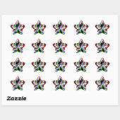 Sticker Étoile Impression d'art de profil abstrait (Feuille)