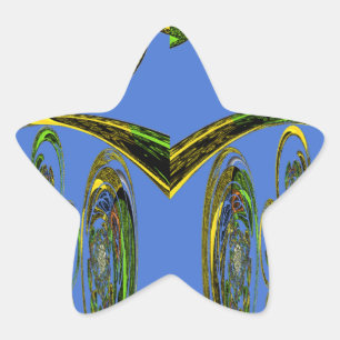 Sticker Étoile Impression d'art Iridescente avec design abstrait