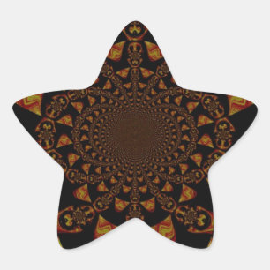Sticker Étoile Impression d'art Kaleidoscope crâne