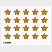 Sticker Étoile Impression d'art Kaleidoscope d'or (Feuille)