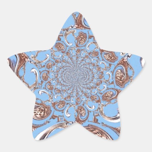 Sticker Étoile Impression d'art Kaleidoscope vintage (Devant)