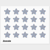 Sticker Étoile Impression d'art Kaleidoscope vintage (Feuille)