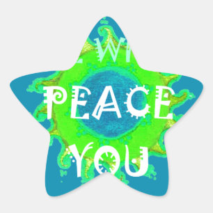 Sticker Étoile Impression d'art « Que la paix soit avec vous »