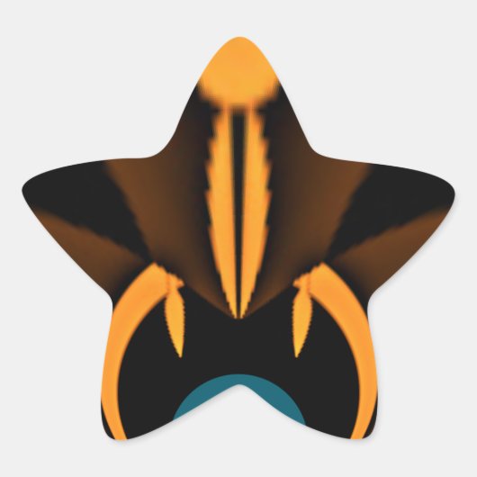 Sticker Étoile Impression de contraste de couleur Abstraite (Devant)