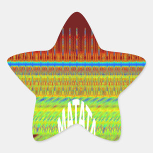 Sticker Étoile Impression Motif géométrique coloré