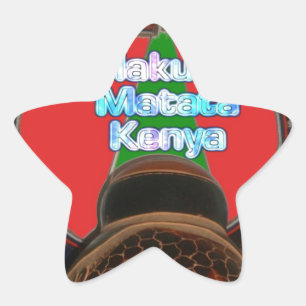 Sticker Étoile Imprimer Hakuna Matata Kenya Art