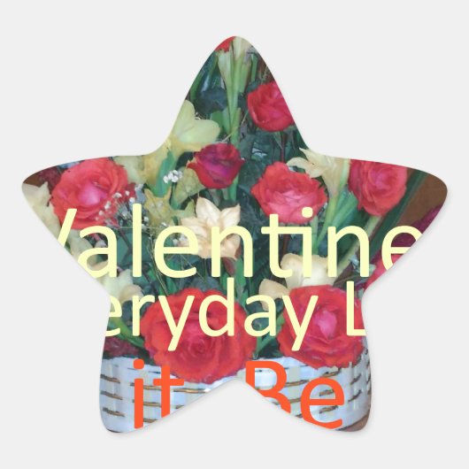 Sticker Étoile Imprimer Saint-Valentin (Devant)