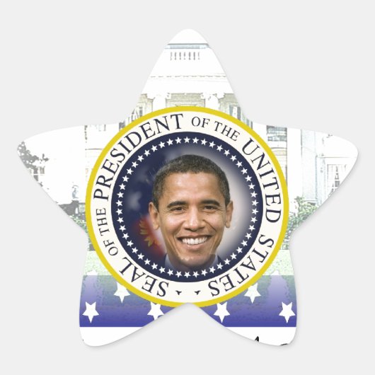 Sticker Étoile Inauguration du président Barack Obama en 2013 (Devant)