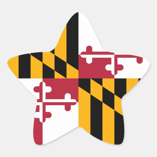 Sticker Étoile Indicateur de l'état du Maryland (Devant)