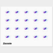 Sticker Étoile Infinity with purple feather (Feuille)