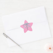 Sticker Étoile Infirmière inscrite Silver Caduceus Décor rose cla (Enveloppe)