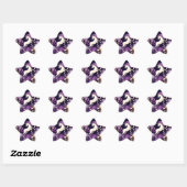 Sticker Étoile Iris de licorne violette Unicorns Iris (Feuille)