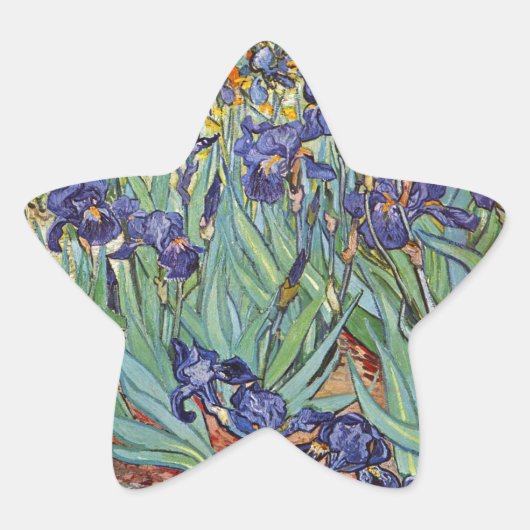 Sticker Étoile Iris de Van Gogh Peinture Impressionniste (Devant)