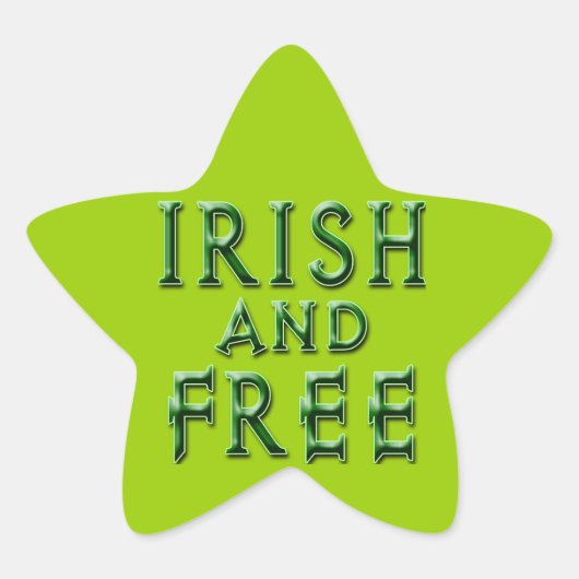 Sticker Étoile IRLANDE et GRATUIT pour la Saint Patrick (Devant)