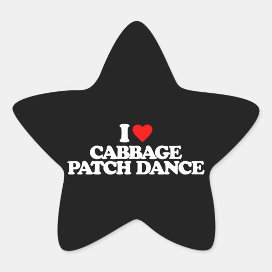 STICKER ÉTOILE J'ADORE CABBAGE PATCH DANCE (Devant)