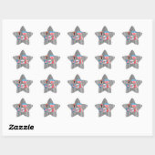 Sticker Étoile J'ADORE le design américain (Feuille)
