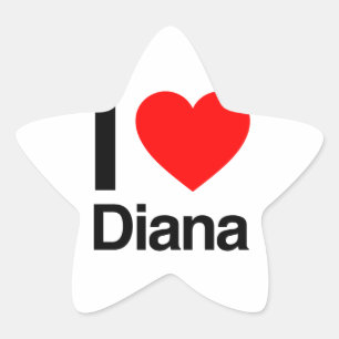 Sticker Étoile j'aime diana