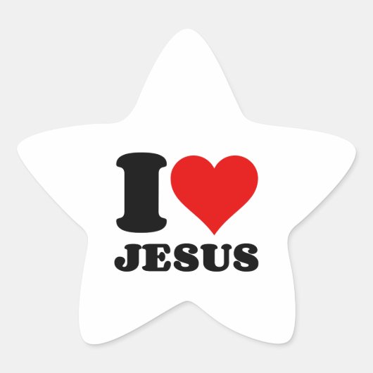 STICKER ÉTOILE J'AIME JÉSUS (Devant)
